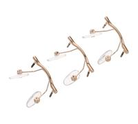 BIUDECO 3Pcs Gold Frameless Nose Bridge Pads for Rimless Glasses, Eyeglasses Nose Pads Replacement Repair Kit with Single Hole Support, Suitable for Spectacle Maintenance