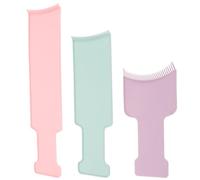 BIUDECO 3Pcs Hair Coloring Highlighting Boards Set - Flat Paddle Balayage Foiling Combs for Hair Stylists, Salon and Home Use - Small Purple, Medium Green, Large Pink Dyeing Tools