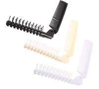 BIUDECO 3pcs Hair Travel Comb Portable Folding Comb Foldable Design Suitable for Hair Types and Styles Plastic Material Compact Size Personal Household Use