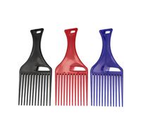 BIUDECO 3Pcs Hollow Handle Hairdressing Comb Wide Tooth Detangling Styling Tools for Hair Cutting Dyeing Salon Use Suitable for Curly and Natural Hair Random Color