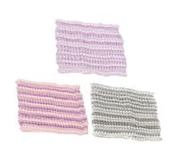 BIUDECO 3Pcs Mesh Headbands for Washing Face Breathable Elastic Hairbands for Spa Shower Unisex Hair Wraps with Comfortable Stretch and Fit Random Color
