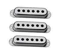 BIUDECO 3pcs Metal Pickup Cover for Guitar Protective Covers in Chrome Compatible Electric Guitar Pickup