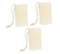 BIUDECO 3pcs Natural Loofah Exfoliating Body Scrubber for Shower and Dishwashing Organic Luffa Cleaning Sponge for Skin Types and Kitchen Use