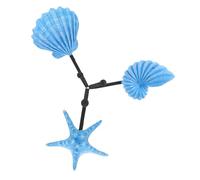 BIUDECO 3pcs Ocean Theme Wall Hooks Vintage Nautical Resin Key Holders with Seashell Design Mediterranean Style Coat Hangers for Entryway Hallway Decorative Storage