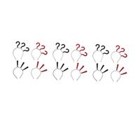 BIUDECO 3pcs Question Mark Hair Band Unique Punctuation Headbands for Halloween Parties Non Slip Hair Hoops for Women Comfortable Versatile
