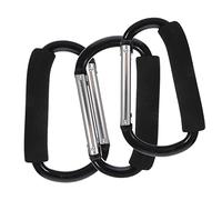 BIUDECO 3pcs Stroller Hooks Shopping Cart Hooks Portable Stroller Carabiners Convenient for Diaper Bags