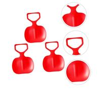 BIUDECO 3pcs Thickened Plastic Snow Slider Sled Set for Outdoor Winter Downhill Grass and Sand Toboggan Sledge Board Random Color Random Color