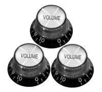 BIUDECO 3pcs Volume Knob Hat for Guitar Electric Guitar Volume Tone Control Knobs Tone Pots Abs Material Black Comfortable Grip
