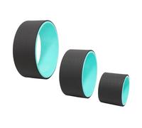 BIUDECO 3pcs Yoga Wheel Set 13 10.5 6.5 Backbend Massage Pilates Roller Yoga Balance Tool for Stretching and Relaxation Black and Green for Home and Studio