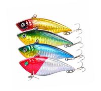 BIUDECO 4 Pcs Fishing Lures Holographic Hard Bait with Inner Steel Beads for Deep Water Casting Small Fish Shape for Bass Trout Sea Fishing Outdoor Tackle
