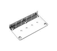 BIUDECO 4 String Bass Bridge Plate Fixed Hard Tail Bridge Bottom Plate for String Guitar Durable Replacement Part with Polished Surface for Acoustic and Electric Models