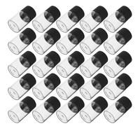 BIUDECO 40pcs Mini Glass Bottles White Lids Leak Sample Bottles for Essential Oils and Small Liquid for Travel and Sampling
