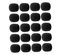 BIUDECO 40Pcs Mini Microphone Sponge Covers Windproof Black Headset Mic Protective Case for Lapel Microphone Noise Reduction Easy to Use
