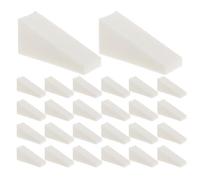 BIUDECO 40pcs Mini Triangle Foundation Sponges Reusable Beige Makeup Applicators for Blush and Eye Shadow, the Go Touchups and Reaching Hard-to-reach Areas