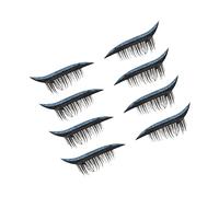 BIUDECO 4Pairs Reusable Glitter Eyelash Stickers Dense Fake Eyelashes for Women Stage Makeup Self Adhesive Suitable for All Eye Shapes and Ethnicities