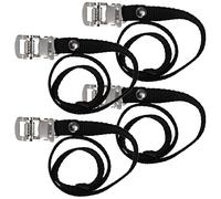 BIUDECO 4pcs Adjustable Nylon Bicycle Pedal Toe Straps Buckle for Mountain and Fixed Gear Bikes, Cycling Foot Straps for Enhanced Pedal Binding and Secure Ride