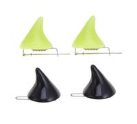 BIUDECO 4Pcs Black Devil Horn Hair Clips Fabric Metal Hairpins for Halloween Party Boys Headwear Accessories Lightweight and Comfortable