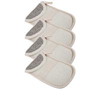 BIUDECO 4pcs Black Linen Soap Saver Pouch for Handmade and Facial Soaps with Exfoliating Mesh Lightweight Travel-friendly Storage for Men and Women Bath Use