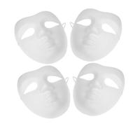 BIUDECO 4pcs Blank Pulp Masks for DIY Crafting Masquerade Party Masks for Adults for Halloween Fashion Shows and Special Events