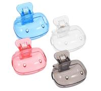 BIUDECO 4pcs Compact Toothbrush Travel Covers Pet Material Lightweight Protective Caps for Toothbrush Heads Compatible with Manual and Electric Brushes