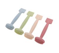 BIUDECO 4pcs Double-head Silicone Face Mask Applicator Brush for Gentle Exfoliating and Deep Cleansing Portable Handheld Design Soft Nonabrasive Material for Sensitive Skin Travel-friendly