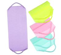 BIUDECO 4pcs Exfoliating Back Scrubber Towels with Deep Cleanse Function, Multi-color Body Washcloths for Shower Bathing, Sturdy Exfoliating Towels for Men and Women Skin Care