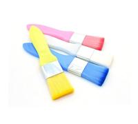 BIUDECO 4pcs Facial Mask Brush Professional Makeup Applicator Fiber Mud Mixing Tools for Skin Care with White Pink Yellow Blue Colors