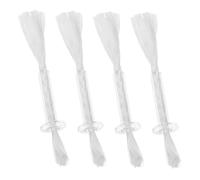 BIUDECO 4Pcs Fiberglass Replacement Wicks for Oil Lamps with Tube Holders Bright Light for Outdoor Camping DIY Candle Making Supplies Kerosene Lantern Torch Parts