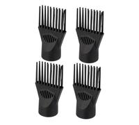 BIUDECO 4pcs Hair Dryer Nozzle Attachments Black Compact Salon Styling Tools for Curly Hair Heat Reducing Concentrator Accessories for Professional and Home Use Travel Friendly Design