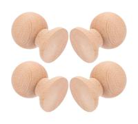 BIUDECO 4pcs Hardwood Finial Tops Unfinished Wood Carved Ornaments for Bed Posts Fence Caps Staircase Decoration DIY Home Decor with Roman Architectural Style