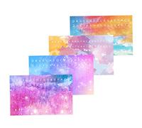 BIUDECO 4pcs Kalimba Key Stickers for Beginner Musical Scale Note Stickers Kalimba Piano Keyboard Decals for Thumb Piano Practice