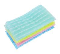 BIUDECO 4pcs Long Exfoliating Washcloth Korean Soft Breathable Shower Scrubber for Back Cleaning and Daily Bath Use Easy Grip Long Strip Design Body Towel