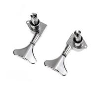 BIUDECO 4pcs Lr Silver Bass Tuning Pegs Zinc Alloy Machine Heads Replacement Tuners for Precise Bass String