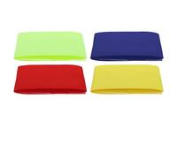 BIUDECO 4PCS Nylon Captains Armbands Adjustable Sports Team Supplies Elastic Captain's Arm Sign for Adult Football Training Yellow Red Blue Green