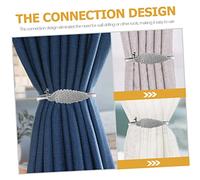 BIUDECO 4pcs Peacocks Curtain Tiebacks Adjustable Metal Spring Tie Backs Decorative Curtain Holdbacks for Living Bedroom Office Gold and Silver Colors