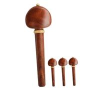 BIUDECO 4pcs Rosewood Peg Wooden Cello Tuning Pegs Cello Part Accessories Wood Tuning for Fine Tune Supplies