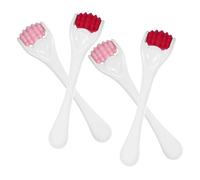 BIUDECO 4Pcs Silicone Eye Massage Roller for Face and Eye, Labor-Saving Mini Facial Massager with Unique Shape, Does Not Scratch Skin, Reusable Beauty Tool for Daily Skincare