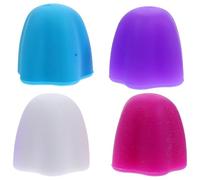 BIUDECO 4pcs Silicone Toothpaste Caps Self-Sealing Convenient Toothpaste Dispenser for Tubes Bathroom Use Practical White