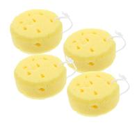 BIUDECO 4pcs Soft Bath Sponge with Honeycomb Structure for Men and Women Exfoliating Body Loofah Shower Scrubber Rich Generating Ergonomic Design for Deep Cleaning and Easy Drying