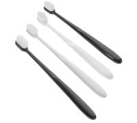 BIUDECO 4Pcs Soft Bristle Toothbrush for Adults Ergonomic Non-Slip Handle Compact Travel Toothbrushes for Camping Business Trips Deep Cleaning Heads Prevent Teeth Recession
