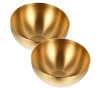 BIUDECO 4pcs Stainless Steel Salad Bowl Single-Layer Fruit and Noodle Bowls Deep and Smooth Design for Kitchen Use and Easy to