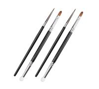 BIUDECO 4pcs Tear Ditch Concealer Brush for under Eyes Double Sided Makeup Brush Foundation Sponge Portable Professional Cosmetics
