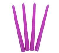 BIUDECO 4pcs Unscented Tall Taper Dinner Candles with Cotton Wick Black Paraffin Wax Stable Burn Up to Hours for Romantic Dinners and Party Favors