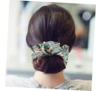 BIUDECO 4pcs Vintage Floral Printed Scrunchies Elastic Hair Accessories for Women Stretchy Ponytail Holders with French Retro Oil Painting Design Decorative and Comfortable Random Color