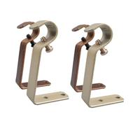 BIUDECO 4PCS Vintage Iron Curtain Rod Brackets Thickened Window Dressing Holders Roma Pole Support for Heavy Curtains Easy Installation Bronze Light Gold Colors Suitable for Home and