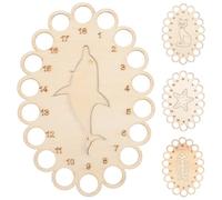 BIUDECO 4pcs Wooden Cross Stitch Thread Holder Embroidery Floss Organiser