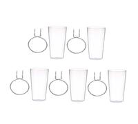 BIUDECO 5 Sets Pegboard Hooks with Transparent Cups Versatile Pegboard Organizer for Tools Crafts Home Storage for Kitchens Offices More