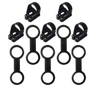BIUDECO 5 Sets Silicone Snorkel Keeper Clips with Dual-loop Security for Diving Masks Flexible Snorkel Tube Retainer Straps Fit Replacement Accessories for Adult Scuba and Snorkeling Gear