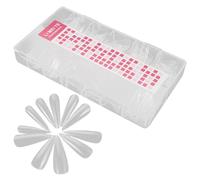BIUDECO 500pcs Clear Almond False Nail Tips Full Cover Press On Nails for DIY Art Extension Manicure Tips