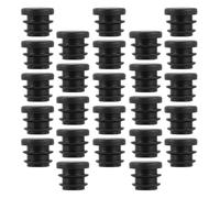 BIUDECO 50Pcs Black Plastic Furniture Leg End Caps 20Mm Round Tubing Inserts Chair Leg Pipe Plugs for Floor Protection Home Office Table Stool
